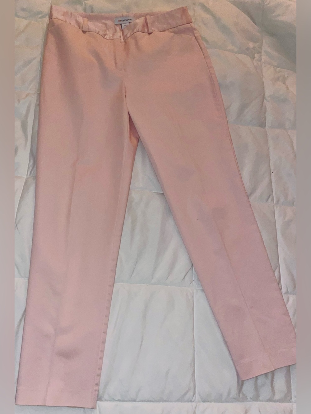 Liz Claiborne Emma Trousers Size 2 Light Pink Ankle Pants NWOT